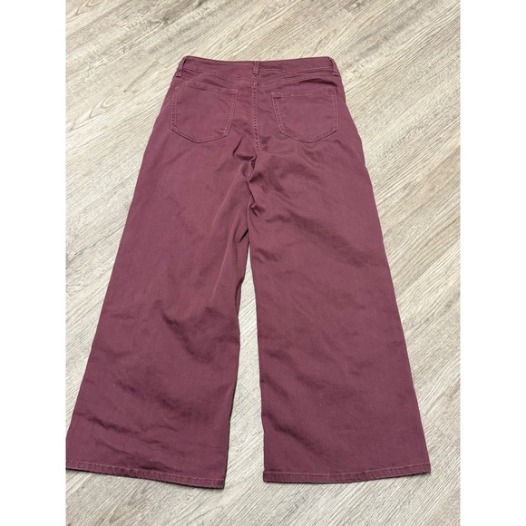 Quince Women's Wide Leg Jeans in Deep Burgundy - Picture 6 of 10